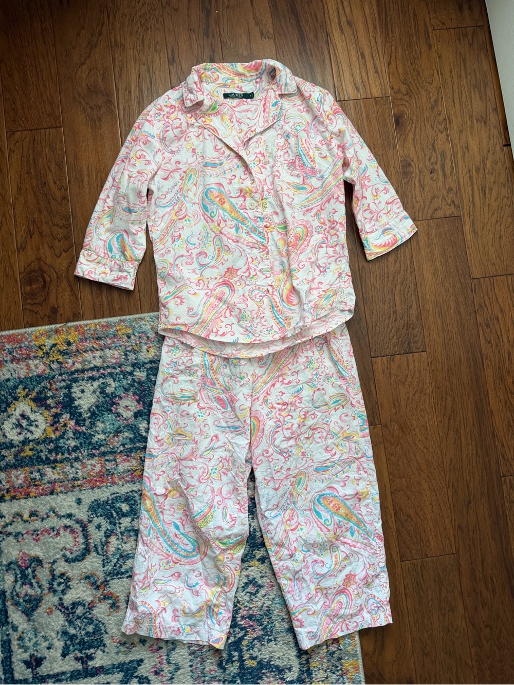 Ralph Lauren Capri Pajama Set 100% Cotton Small